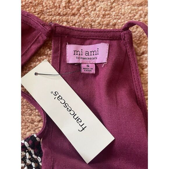 Francesca’s Mi ami Tulip Neckline Slit Open Back Sleeveless Size Small NWT - Picture 9 of 9